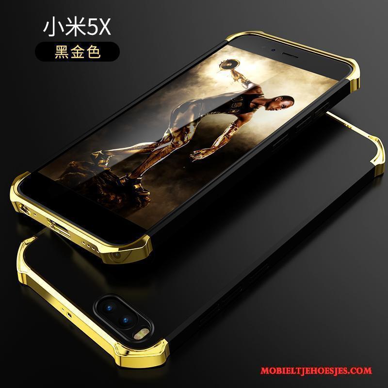 Mi 5x Effen Kleur Plating Bedrijf Schrobben Hoesje Telefoon Goud Bescherming