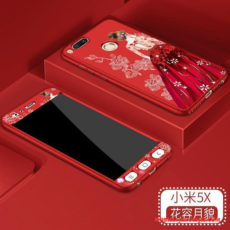 Mi 5x Hoesje Hard Tempereren Rood All Inclusive Trend Anti-fall Bescherming