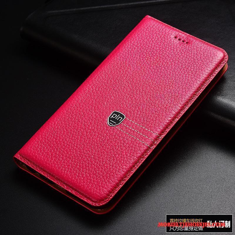 Mi 5x Mobiele Telefoon Folio Mini Bescherming Roze Echt Leer Hoesje Telefoon