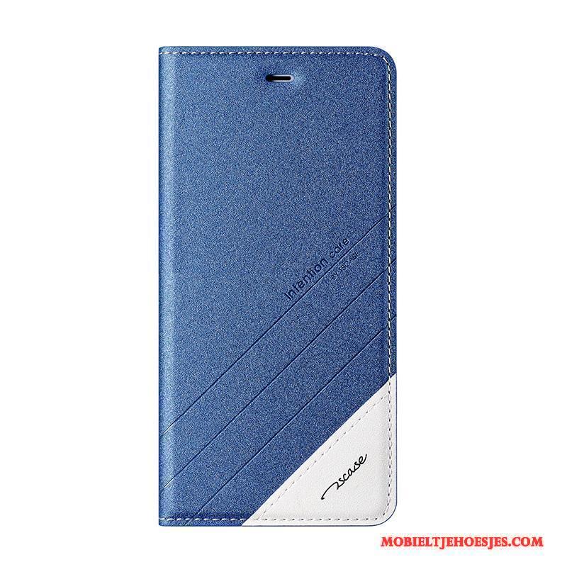 Mi 6 Bescherming Mobiele Telefoon Blauw Hoesje Telefoon Clamshell Leren Etui Mini