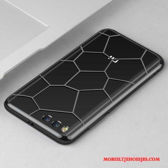 Mi 6 Bescherming Mobiele Telefoon Hoesje Telefoon Siliconen Trendy Merk Scheppend Zwart