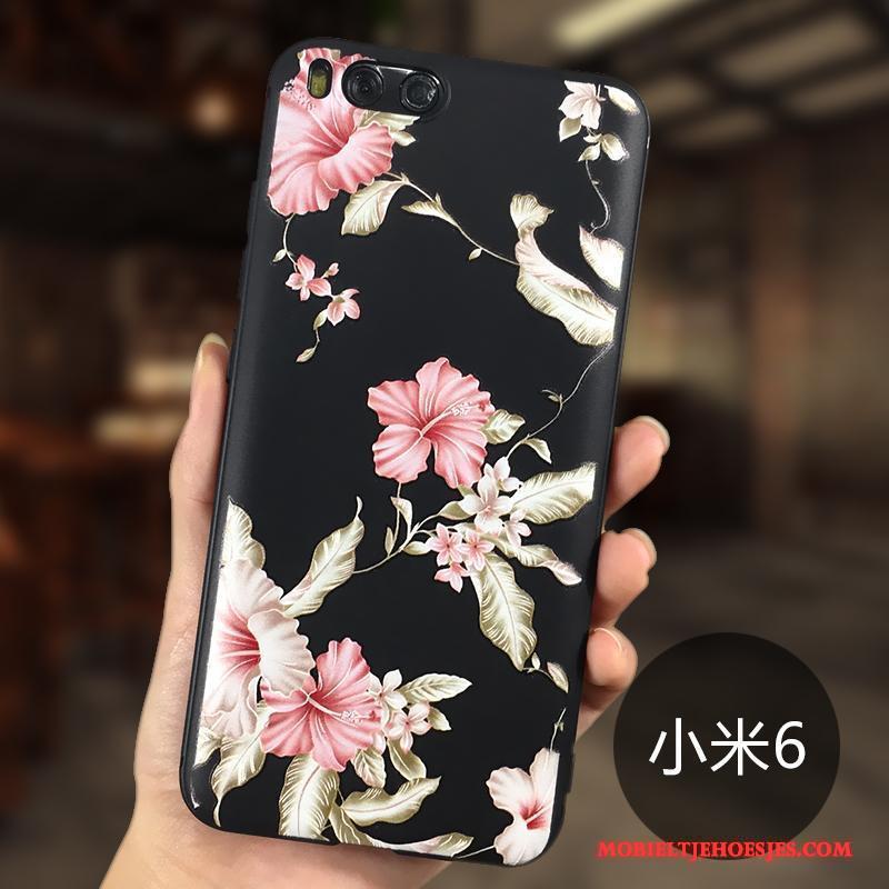 Mi 6 Hoesje Telefoon Zwart Schrobben Anti-fall Trend Bescherming All Inclusive