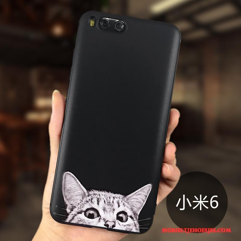 Mi 6 Hoesje Telefoon Zwart Schrobben Anti-fall Trend Bescherming All Inclusive