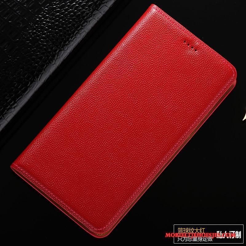 Mi 6 Mini Hoesje Folio Telefoon Grijs Leren Etui Patroon