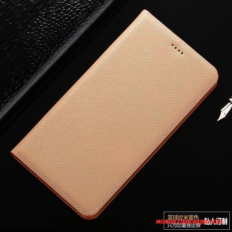 Mi 6 Mini Hoesje Folio Telefoon Grijs Leren Etui Patroon