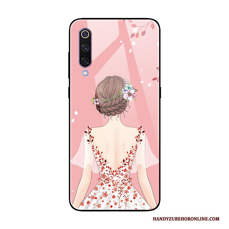 Mi 9 Se Hoesje Telefoon Scheppend Rood Mini Roze Zacht Spiegel