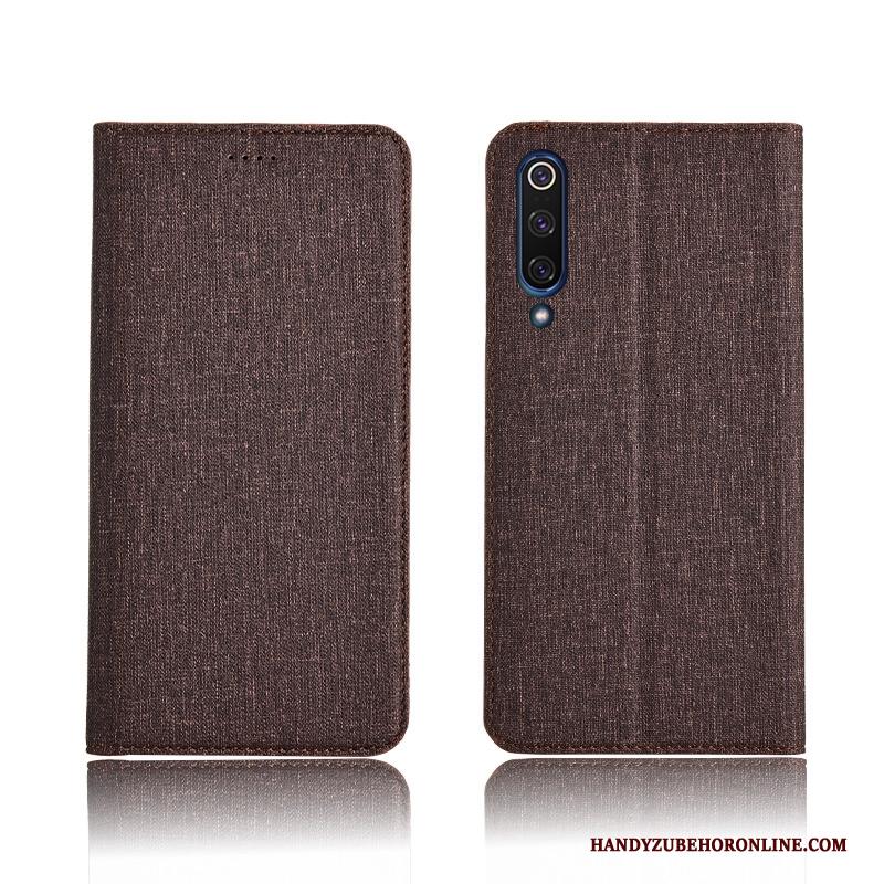 Mi 9 Se Pas Patroon Bescherming Hoesje Telefoon Siliconen Nieuw Leren Etui