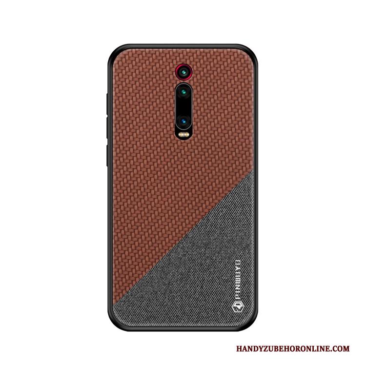 Mi 9t Hoesje All Inclusive Patroon Rood Schrobben Mini Dun Geel