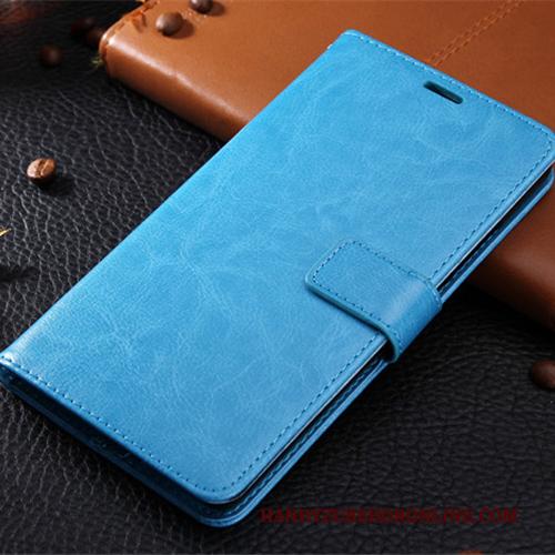 Mi 9t Hoesje Portemonnee Folio Bedrijf Trend Leren Etui Blauw Hoes