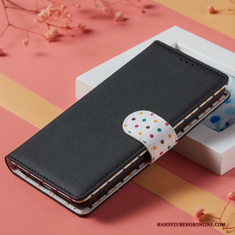 Mi 9t Pro Hanger Zwart Bedrijf Elegante Hoesje Telefoon Leren Etui Skärmskydd