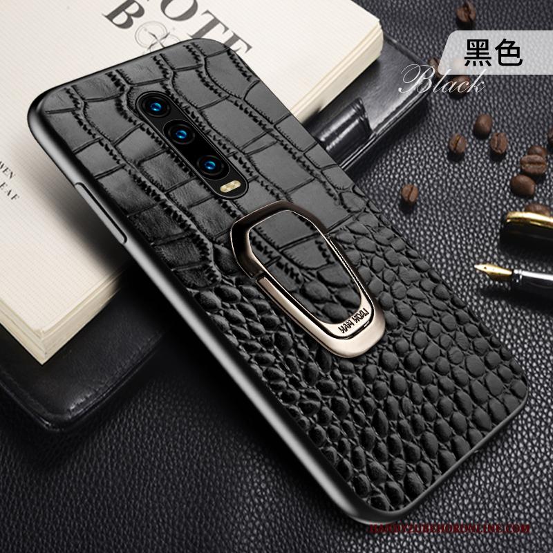 Mi 9t Pro Hoesje Mini Mode Leren Etui Magnetisch Zwart Bedrijf Anti-fall