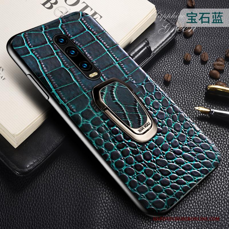 Mi 9t Pro Hoesje Mini Mode Leren Etui Magnetisch Zwart Bedrijf Anti-fall