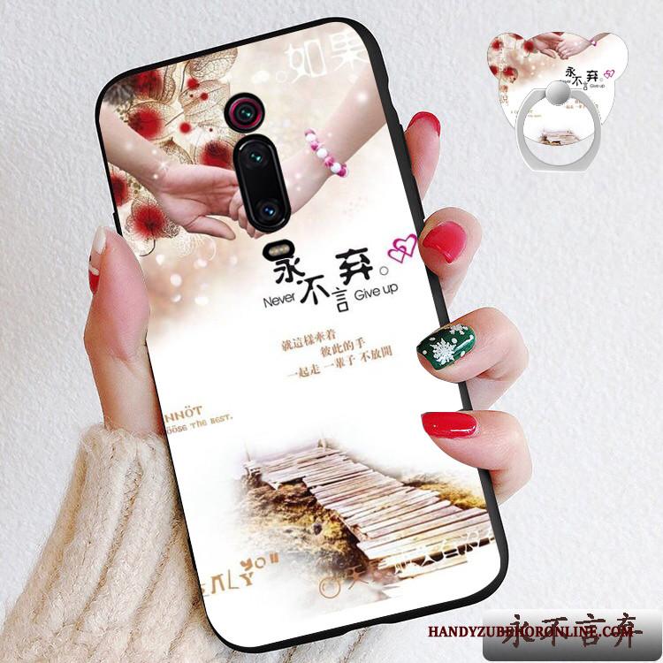 Mi 9t Pro Spotprent Schrobben Rood Hart Mini Hoesje Telefoon Siliconen