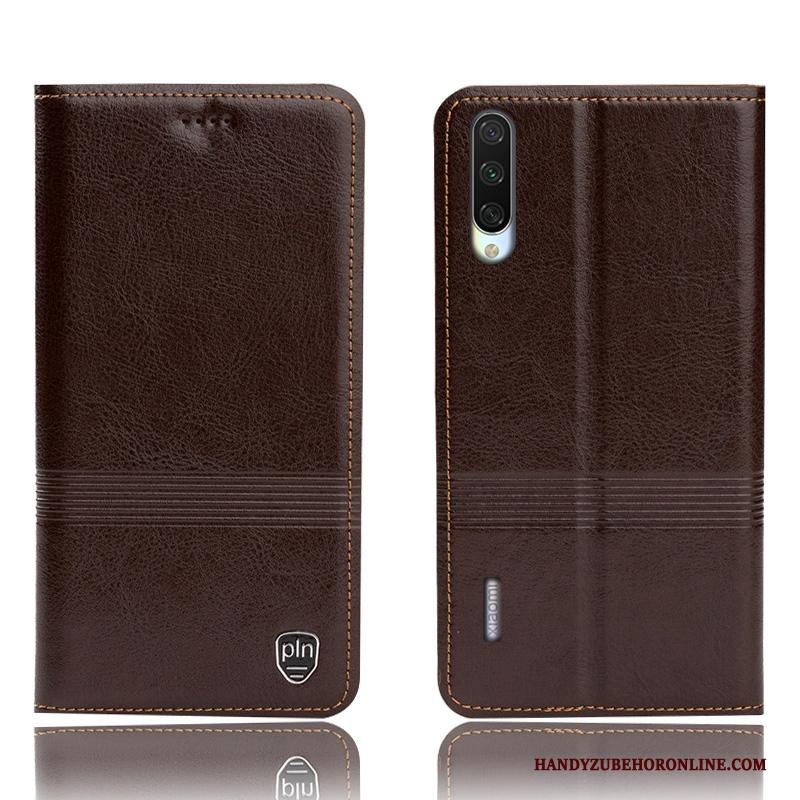 Mi A3 Bescherming Hoesje Telefoon Rood Anti-fall All Inclusive Folio Leren Etui