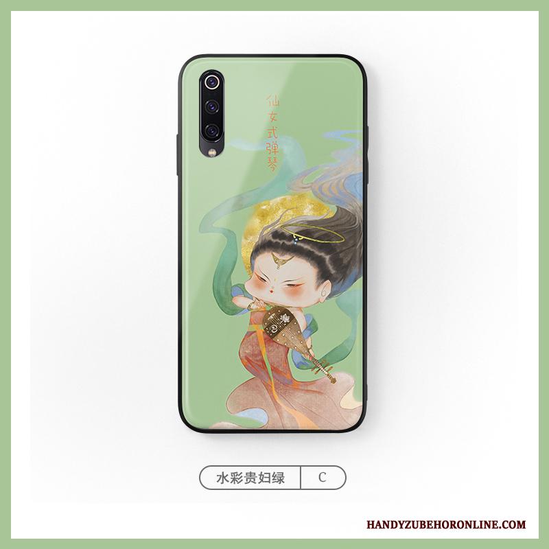 Mi A3 Chinese Stijl Rood Trend Purper Kleur Bescherming Hoesje Telefoon