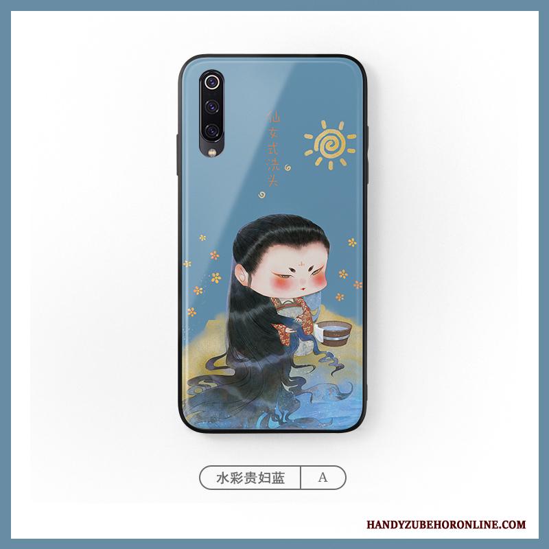 Mi A3 Chinese Stijl Rood Trend Purper Kleur Bescherming Hoesje Telefoon