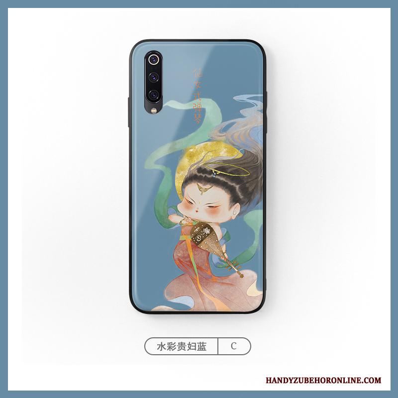 Mi A3 Chinese Stijl Rood Trend Purper Kleur Bescherming Hoesje Telefoon