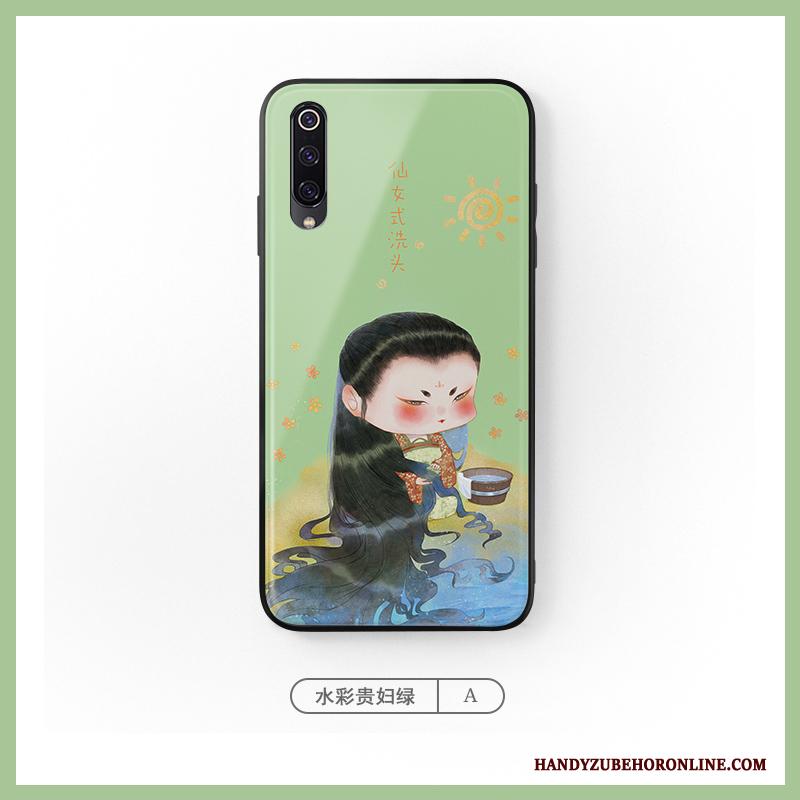 Mi A3 Chinese Stijl Rood Trend Purper Kleur Bescherming Hoesje Telefoon