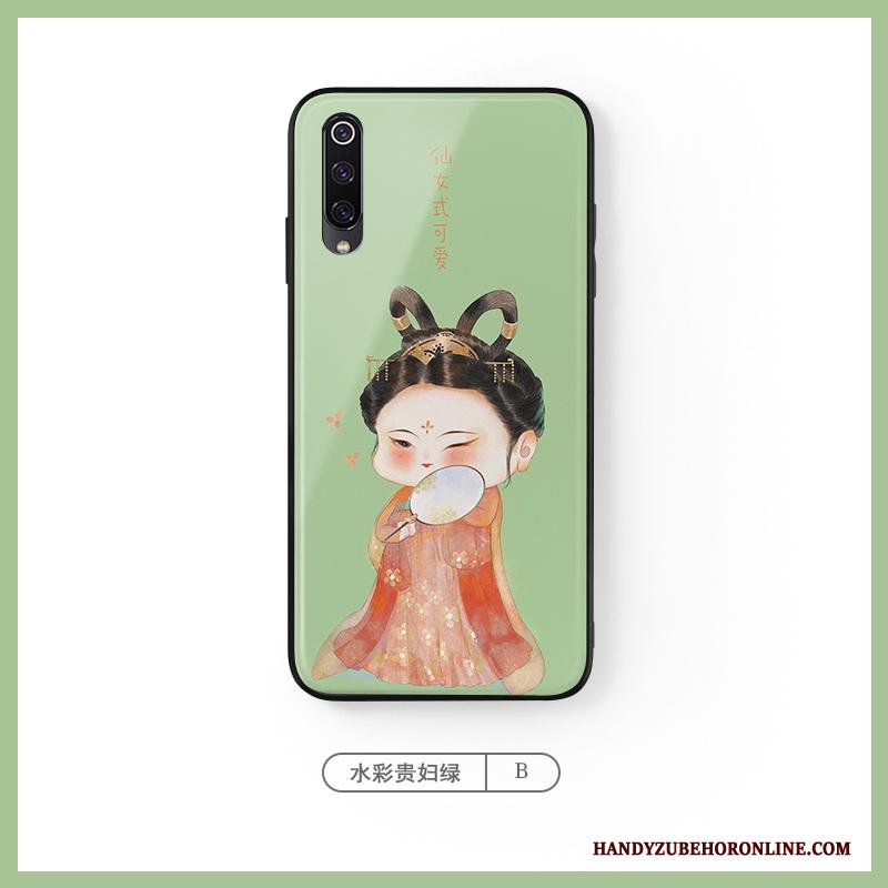 Mi A3 Chinese Stijl Rood Trend Purper Kleur Bescherming Hoesje Telefoon