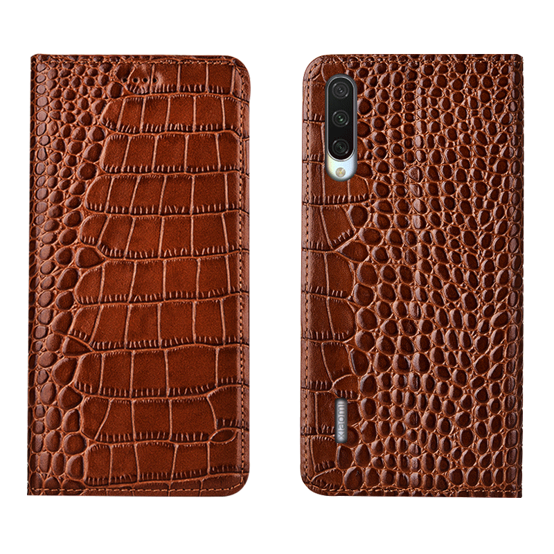 Mi A3 Folio Hoesje Telefoon Bescherming Krokodil Anti-fall Leren Etui Mini