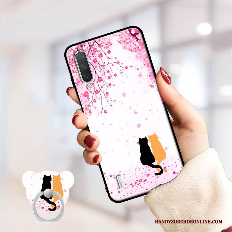 Mi A3 Hoesje Persoonlijk Siliconen Scheppend Anti-fall Roze Kunst Mini