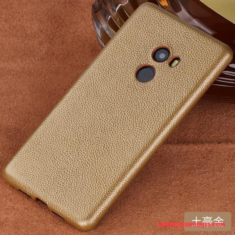 Mi Max 2 Bedrijf Persoonlijk Anti-fall Bescherming Luxe Leren Etui Hoesje Telefoon