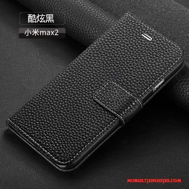 Mi Max 2 Hoesje Leren Etui Mobiele Telefoon Anti-fall Mini Hoes Bescherming Clamshell