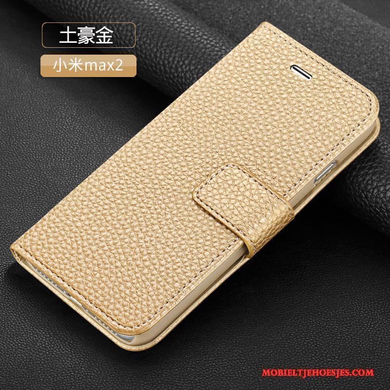 Mi Max 2 Hoesje Leren Etui Mobiele Telefoon Anti-fall Mini Hoes Bescherming Clamshell