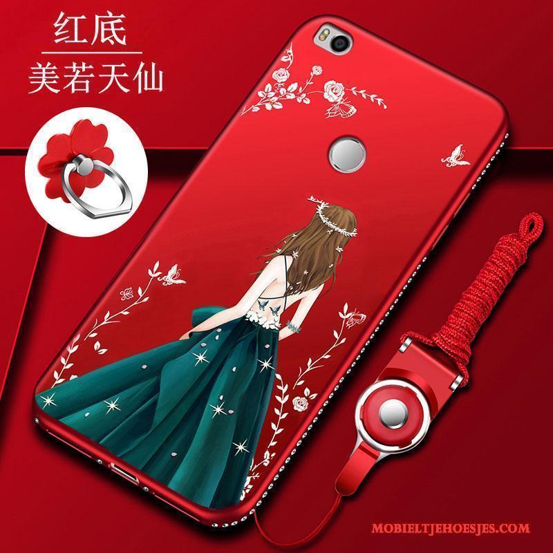 Mi Max 2 Hoesje Siliconen Bescherming Rood Trend Mini Anti-fall