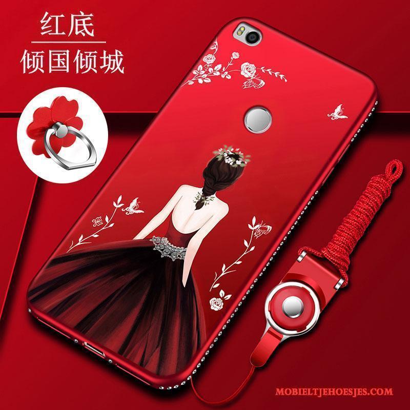 Mi Max 2 Hoesje Siliconen Bescherming Rood Trend Mini Anti-fall