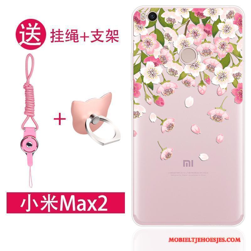 Mi Max 2 Hoesje Telefoon Siliconen Scheppend Persoonlijk Hanger Wit Anti-fall