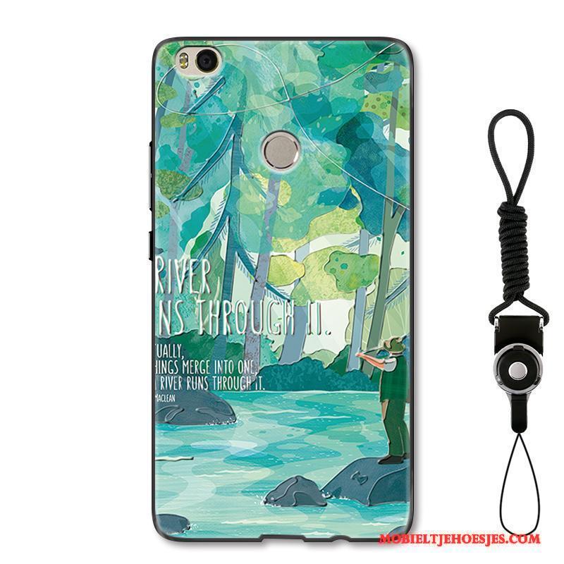 Mi Max 2 Kunst Hanger Hoesje Telefoon Mini Groen Mode Eenvoudige