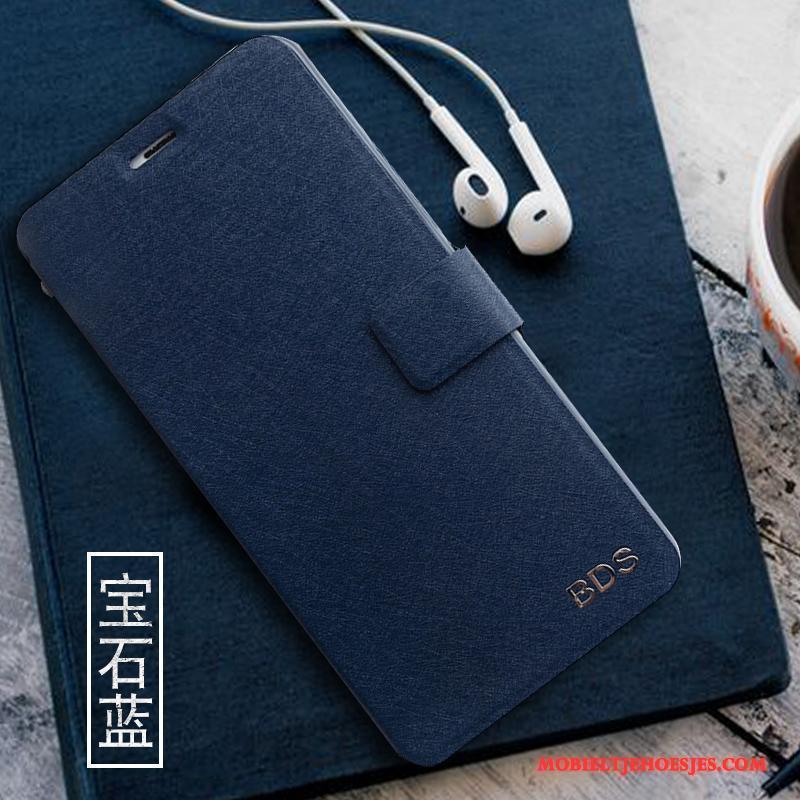 Mi Max 2 Mini Donkerblauw Bescherming Clamshell Mobiele Telefoon Leren Etui Hoesje Telefoon