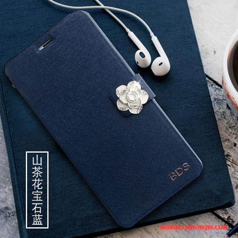 Mi Max 2 Mini Donkerblauw Bescherming Clamshell Mobiele Telefoon Leren Etui Hoesje Telefoon