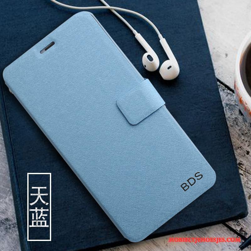 Mi Max 2 Mini Donkerblauw Bescherming Clamshell Mobiele Telefoon Leren Etui Hoesje Telefoon