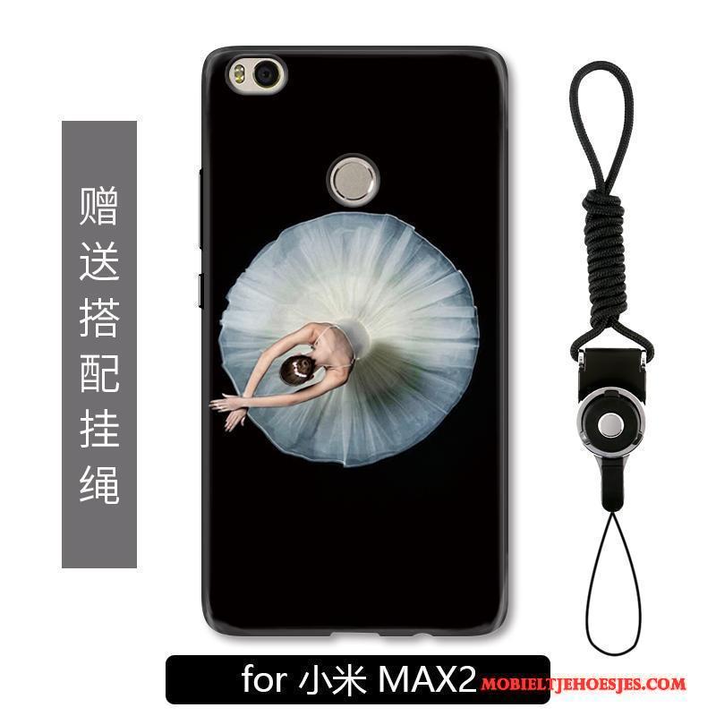 Mi Max 2 Spotprent Ballet Hoesje Telefoon Mini Anti-fall All Inclusive Zwart