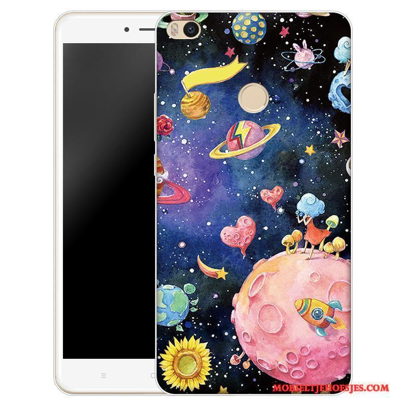 Mi Max 2 Spotprent Bescherming Hoesje Telefoon Siliconen Mini Doorzichtig Roze