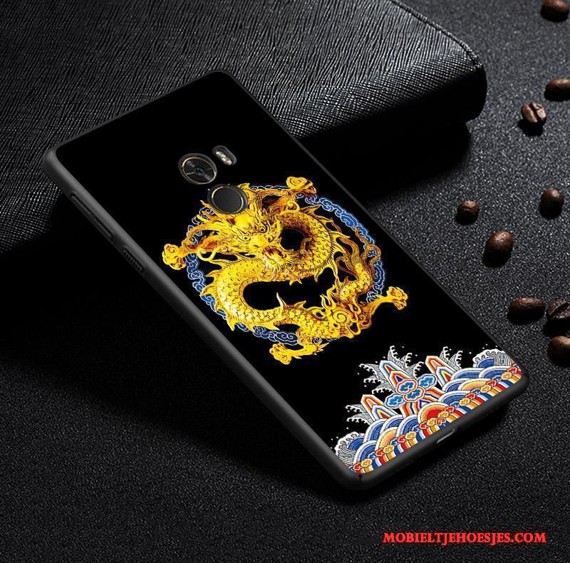 Mi Mix 2 All Inclusive Driedimensionaal Mini Bescherming Chinese Stijl Hoesje Telefoon Reliëf