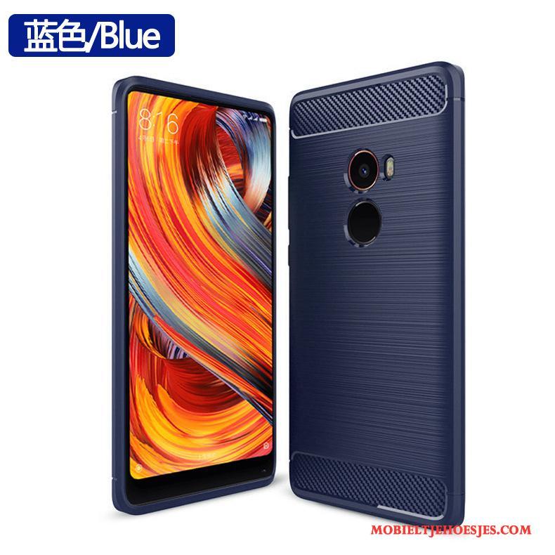 Mi Mix 2 Anti-fall Persoonlijk Hoesje Telefoon Blauw Siliconen Bescherming All Inclusive