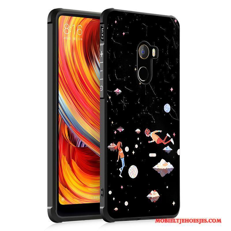 Mi Mix 2 Bescherming Mini Hoesje All Inclusive Persoonlijk Zwart Siliconen