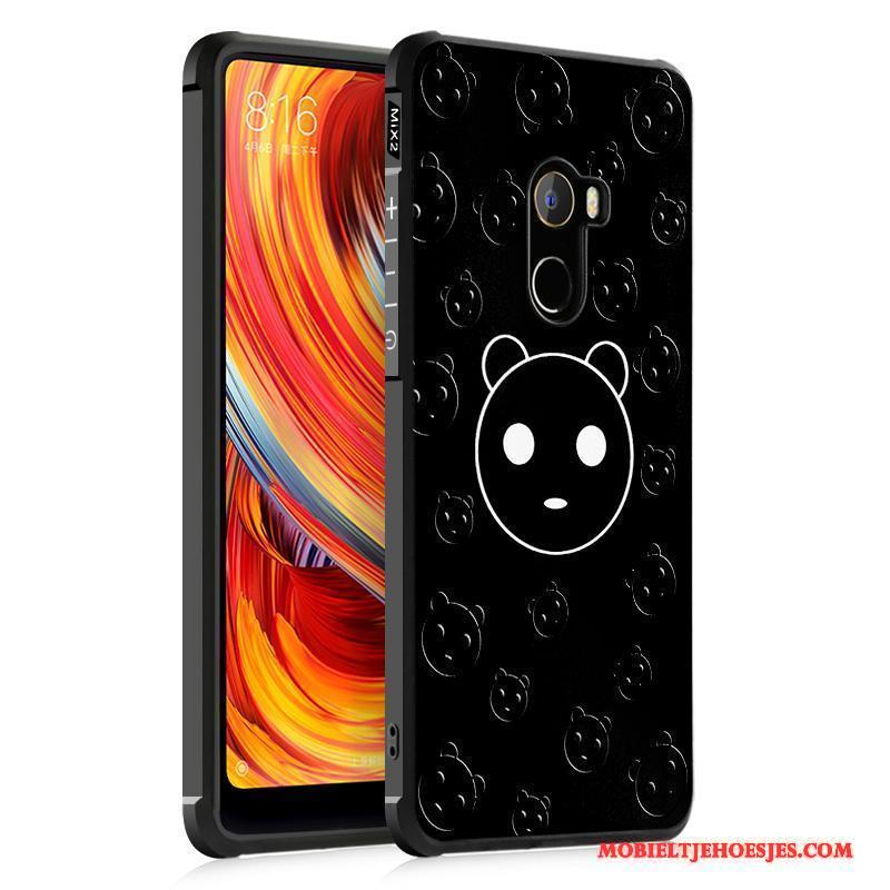 Mi Mix 2 Bescherming Mini Hoesje All Inclusive Persoonlijk Zwart Siliconen