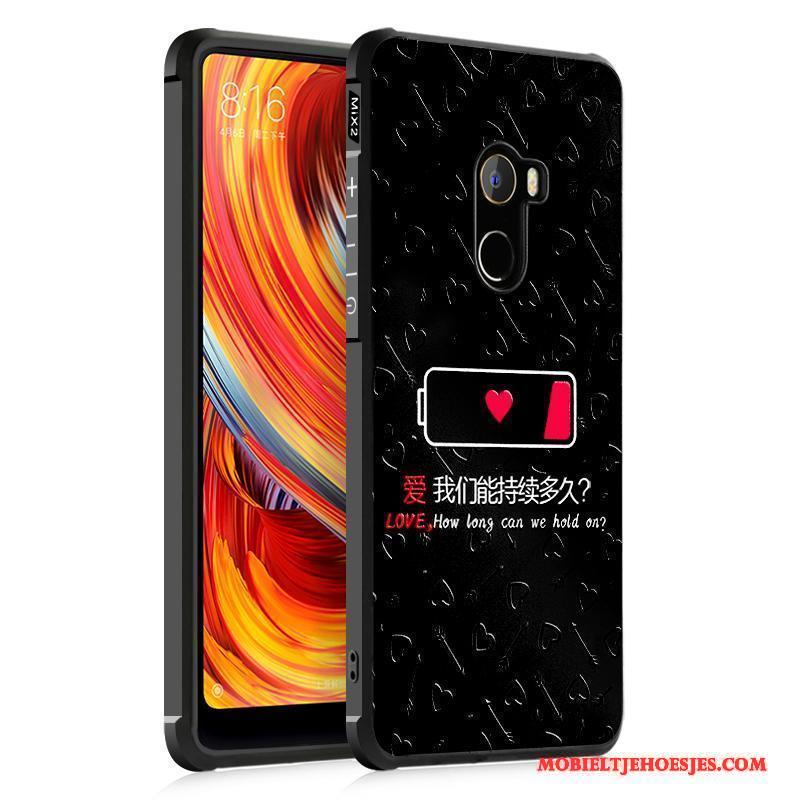 Mi Mix 2 Bescherming Mini Hoesje All Inclusive Persoonlijk Zwart Siliconen