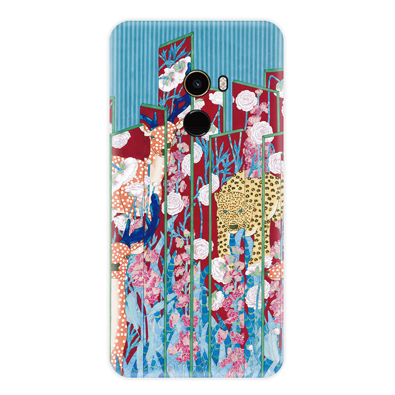 Mi Mix 2 Hoes Streep Bloemen Hoesje Persoonlijk Wind Telefoon