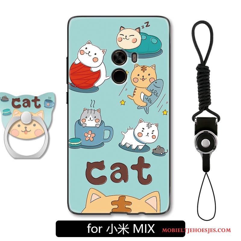 Mi Mix 2 Hoesje Anti-fall Spotprent All Inclusive Hoes Bescherming Blauw Kat