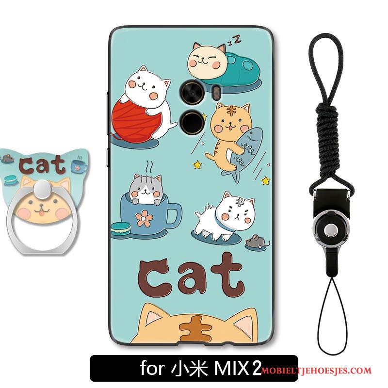 Mi Mix 2 Hoesje Anti-fall Spotprent All Inclusive Hoes Bescherming Blauw Kat