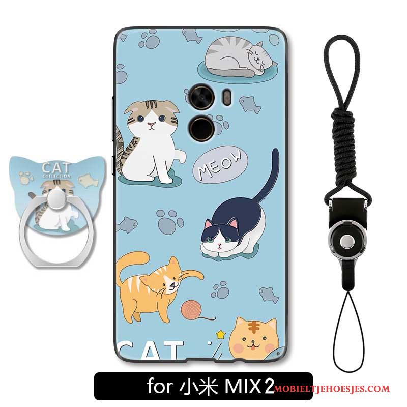 Mi Mix 2 Hoesje Anti-fall Spotprent All Inclusive Hoes Bescherming Blauw Kat