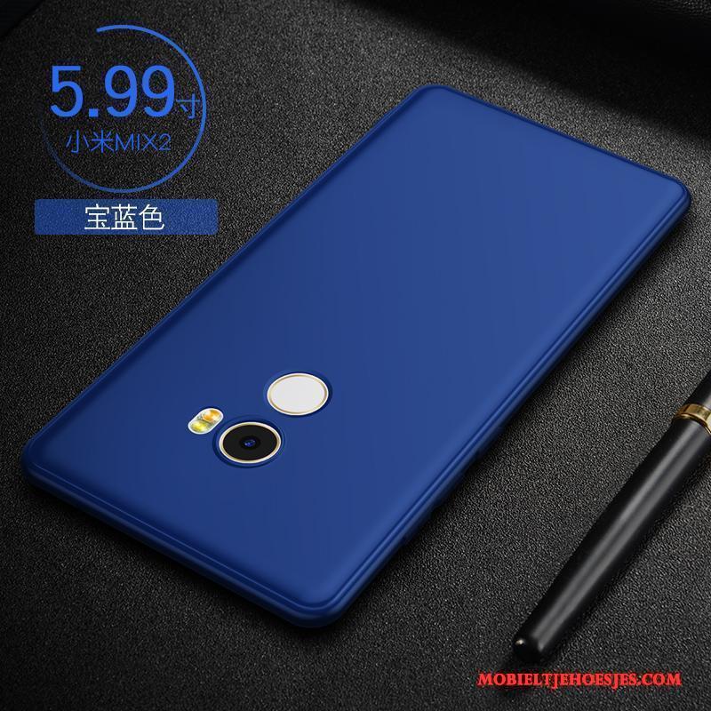 Mi Mix 2 Hoesje Mini Siliconen Zacht Dun Rood Bescherming Blauw