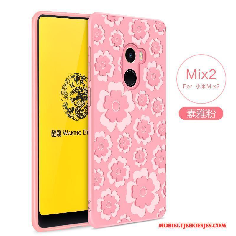 Mi Mix 2 Hoesje Rood Hoes Bescherming Zacht Siliconen Mini Anti-fall