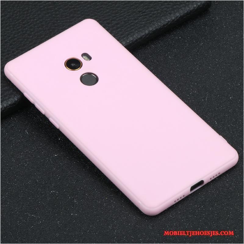 Mi Mix 2 Hoesje Siliconen Roze Dun Mini Hoes Persoonlijk Anti-fall