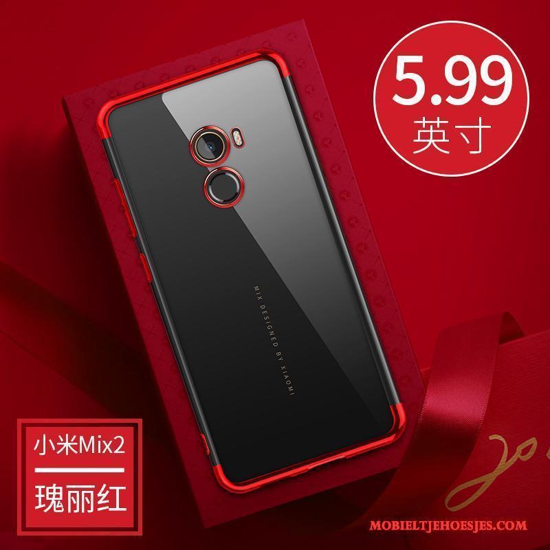 Mi Mix 2 Hoesje Telefoon Blauw Zacht Siliconen Dun Mini All Inclusive